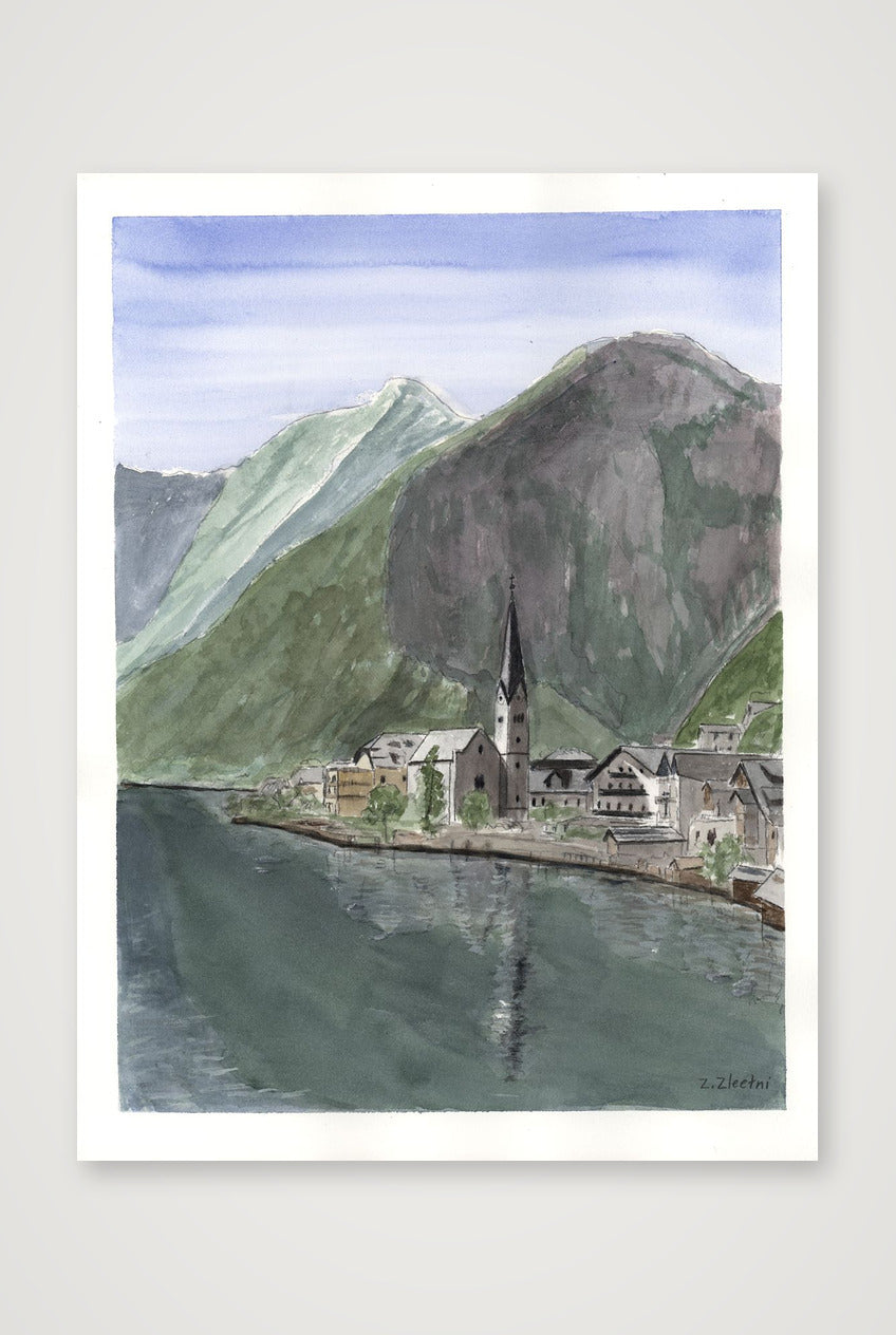 Blick auf Hallstatt — 60×80cm, 24×31" Print only