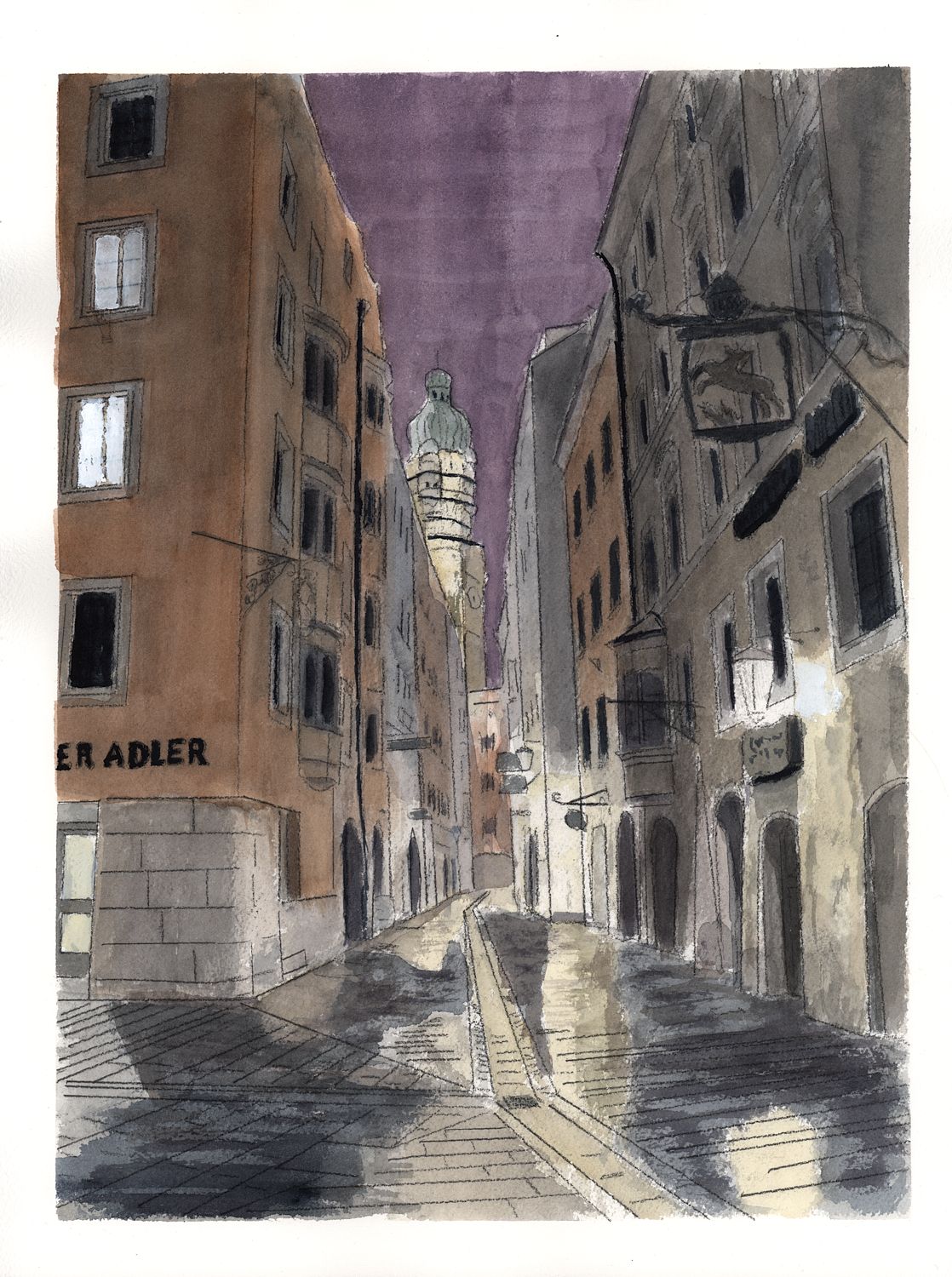 Nacht in der Innsbrucker Altstadt